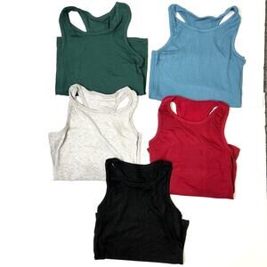 Cooraby 5 Piece Racerback Soft Tank Tops Unisex 2-3T Multicolor